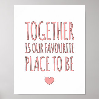 Together - Family Whimsical Art Print in Pink