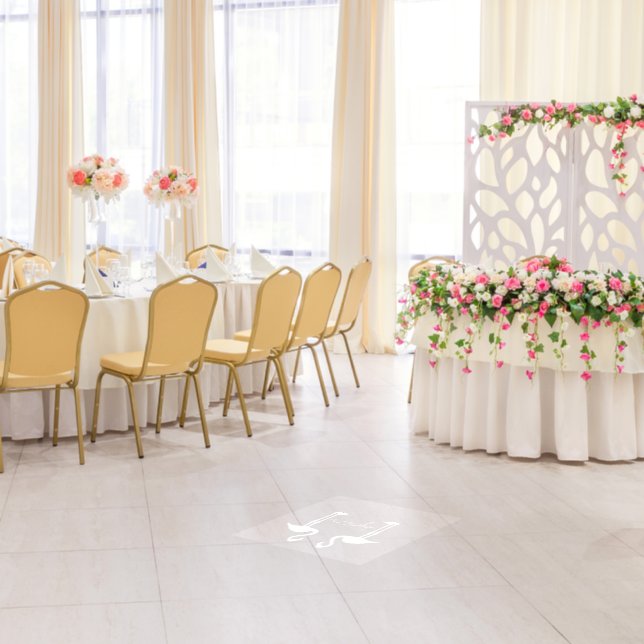 Together Flamingo Couple Birds Love  Floor Decals (Dinner)