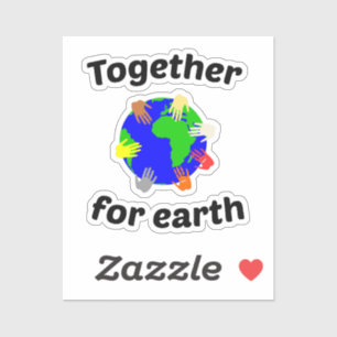 Together for earth sticker