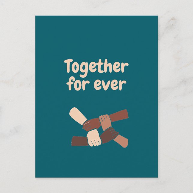 Together for ever - life quotes holiday postcard (Front)