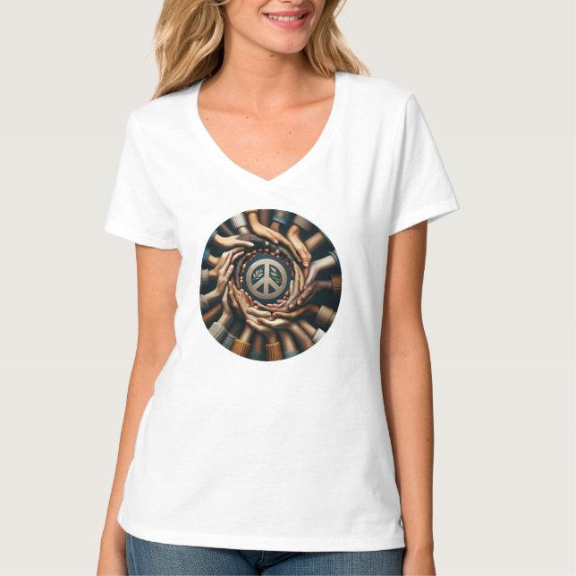 Together for Peace - many hands T-Shirt (Front)