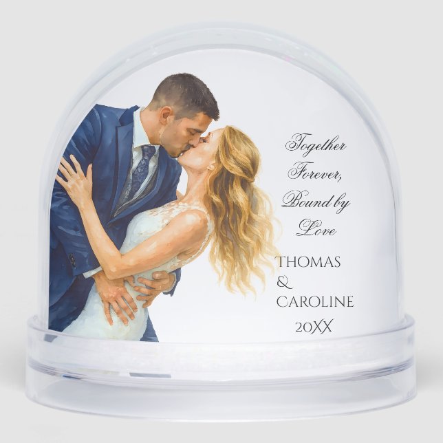 Together Forever Bound by Love Timeless Gift Snow Globe (Front)