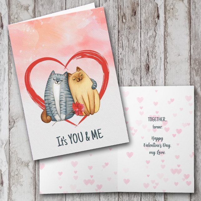 Together Forever Cats Valentine Holiday Card (Creator Uploaded)
