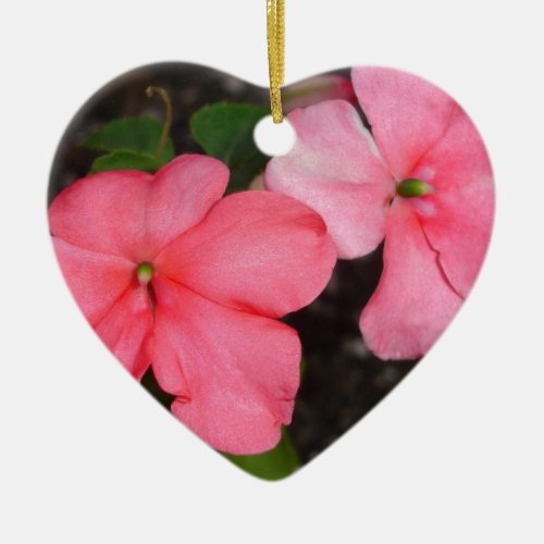 Together Forever Coral Impatiens Ornament