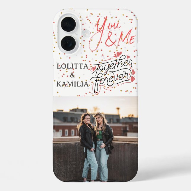 Together Forever | Custom Photo iPhone 16 Case (Back)