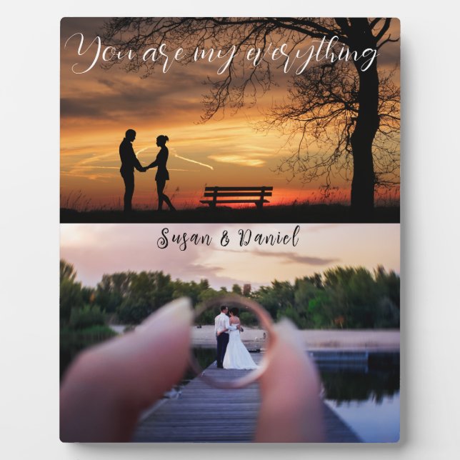 Together Forever: Customized two Photo Anniversary Plaque (Front)