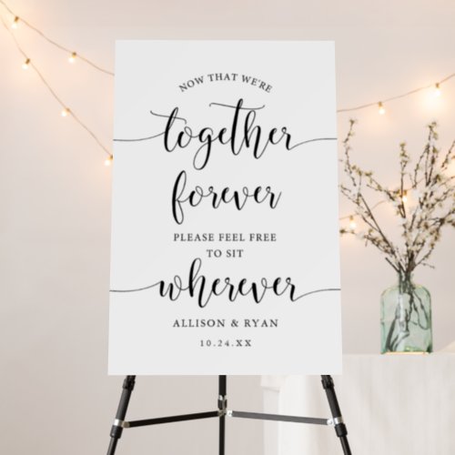 Together Forever Feel Free To Sit Together Seating Foam Board