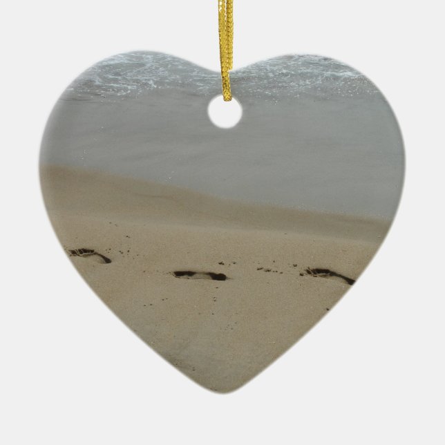 Together Forever Footprints in the Sand Ornament (Front)