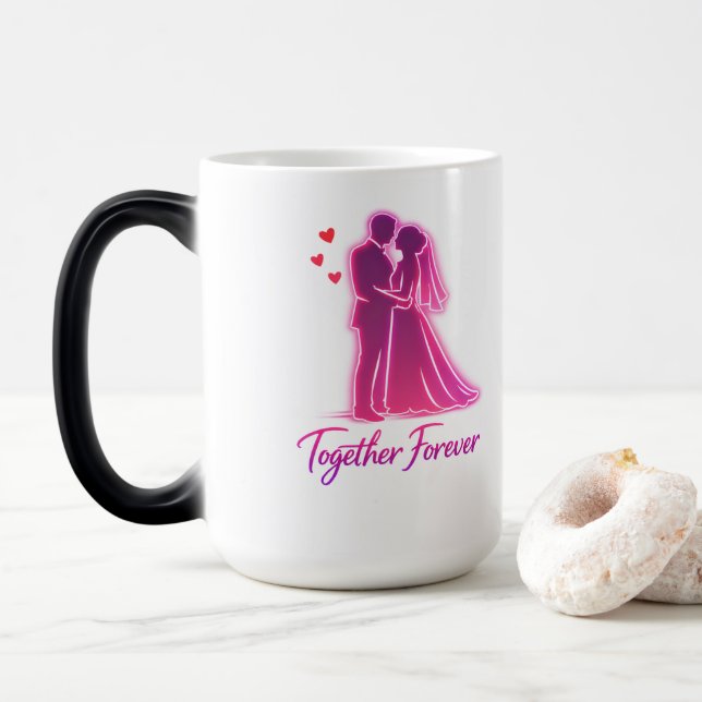Together Forever Love Mug – Cute Romantic Gift for (With Donut)