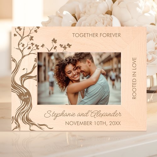 Together Forever Love Tree Wedding Gift Engraved Frames