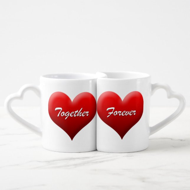 "Together Forever" Lover's Mug Set (Front Nesting)