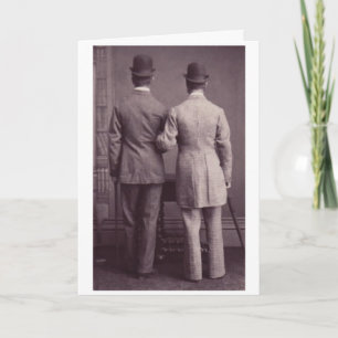 Together Forever Male Men Gay Greeting Card Vintag