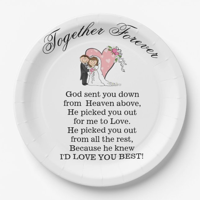 Together Forever Paper Plates (Front)