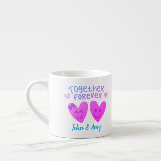 Together forever -  Personalize Espresso Cup (Left)
