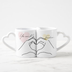 "Together Forever: Personalized Half-Heart Cup Set