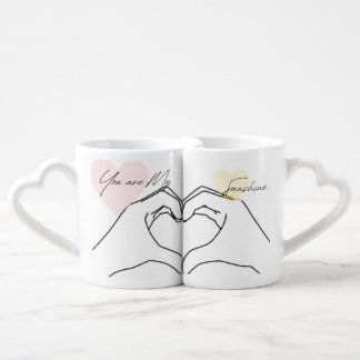"Together Forever: Personalized Half-Heart Cup Set
