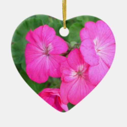 Together Forever Pink Geraniums Ornament