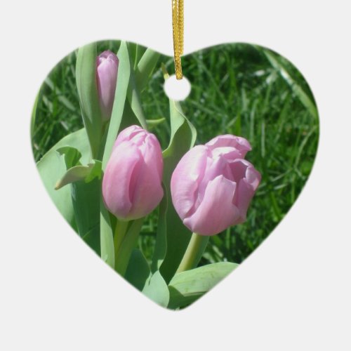 Together Forever Pink Tulips  Ornament