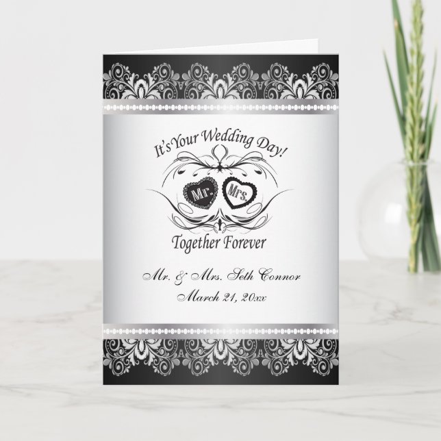 Together Forever Silver Wedding Card (Front)