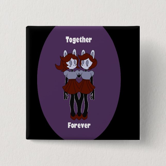 " Together Forever " Square Pin (Front)