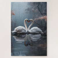 Together forever swans
