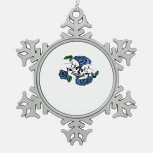 Together Forever Till Death Do Us Classic Look Snowflake Pewter Christmas Ornament