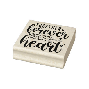 Together Forever Typography Rubber Stamp