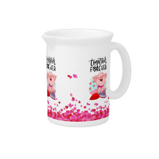 Together Forever Valentines Beverage Pitcher