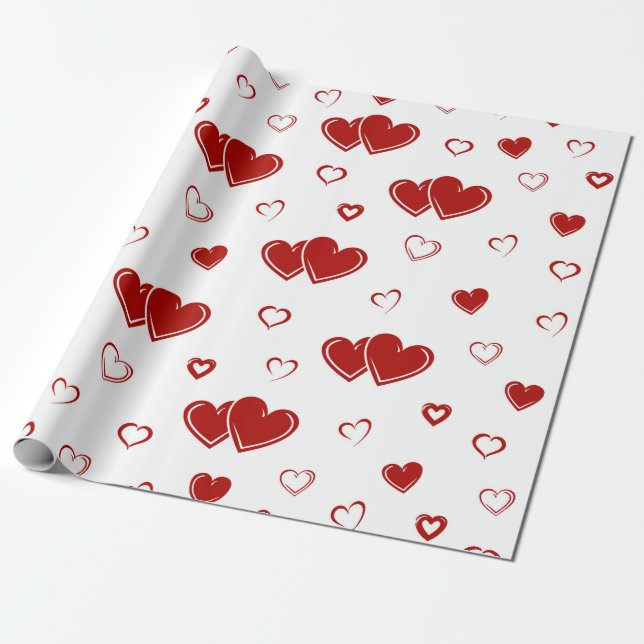 Together Forever Valentine's Day Wrapping Paper (Unrolled)