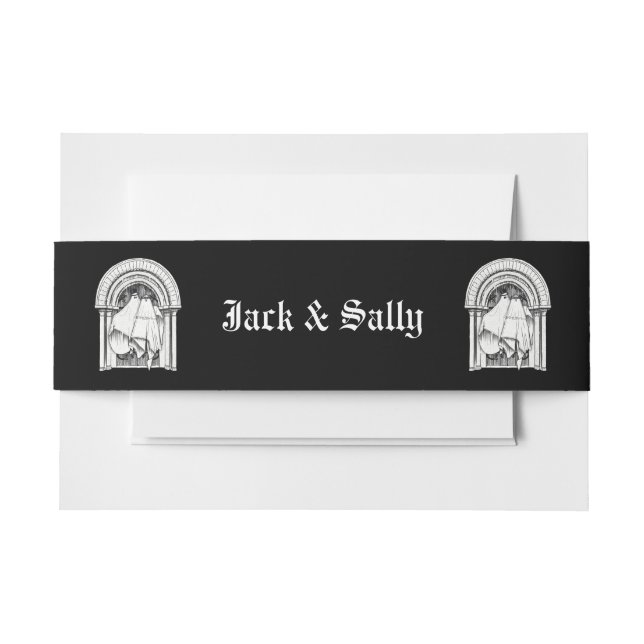 Together Forever W Invitation Belly Band (Front Example)