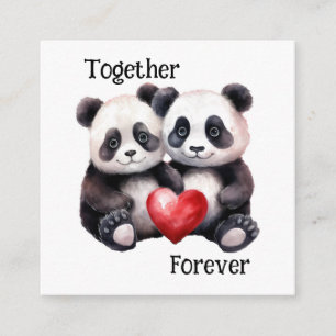 Together Froever Panda pair Enclosure Card