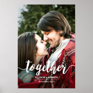 Together Hand Lettered Typography Photo Template Poster