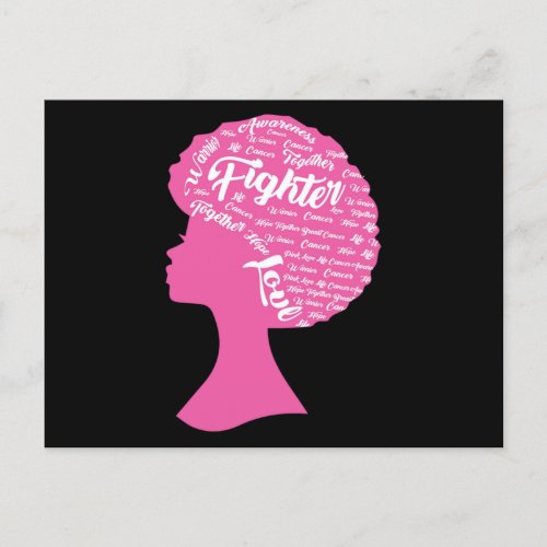 Together Hope Love Breast Cancer Awareness Invitation Postcard