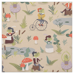 Together in Frog Land Fabric