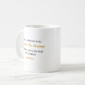 Together in Goodness Elegant Quote with Gold Text Coffee Mug (Front Left)