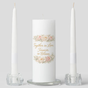 Together in Love Floral Wedding Candle