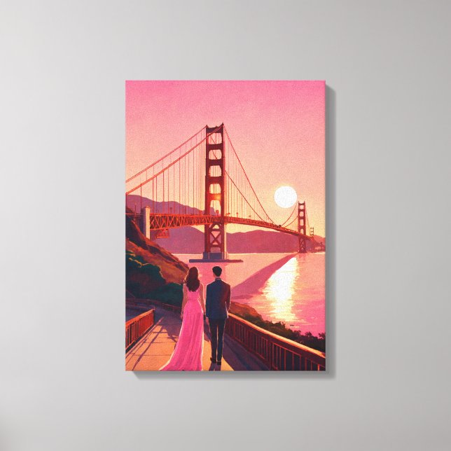 "Together in Serenity: A Scenic Love Story" Canvas Print (Front)