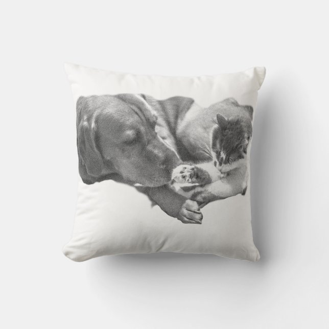 Together in Stillness Throw Pillow (Front)