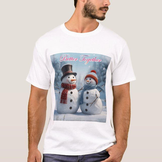 Together in the Snow: Couples Christmas T-Shirt