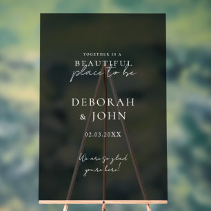 Together is a beautiful place to be! Elegant, Acrylic Sign