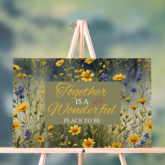 Together Is A Wonderful Place To Be Acrylic Sign (Neutral)