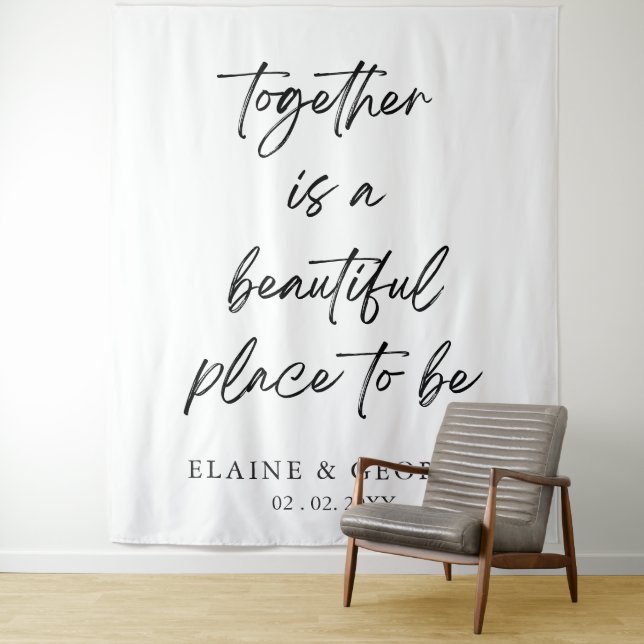 Together is beautiful Wedding Photo Backdrop (In Situ)