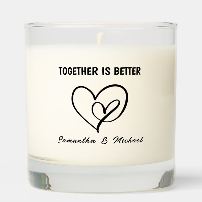 Together is Better Valentine's Day Sweatshirt Scented Candle (Front)