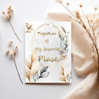 Together Is My Favorite Place – Personalized Coupl Invitation