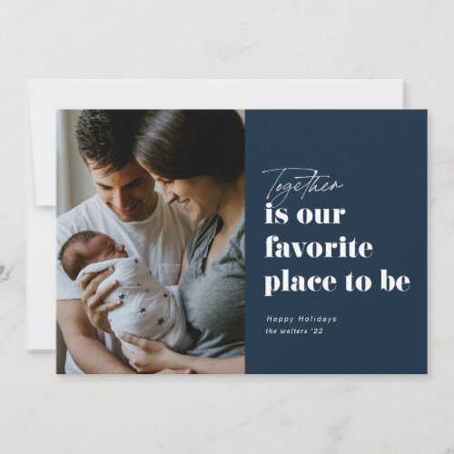 Together is our favorite place 4 Photo Holiday Card