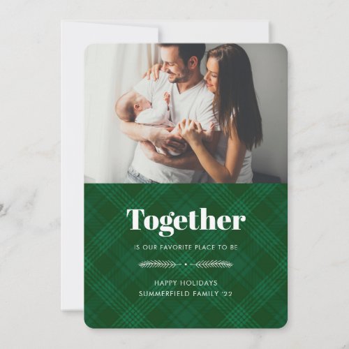 Together is Our Favorite Place Family Photo Holiday Card