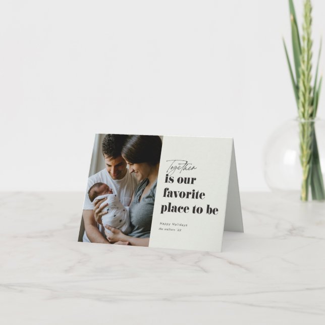 Together is our favorite place photo holiday card (Front)