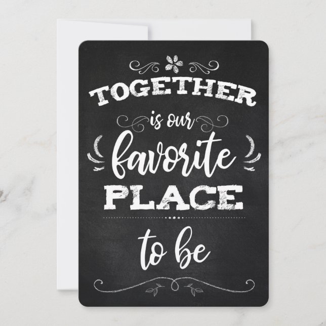 Together is our favorite place to be thank you card (Front)