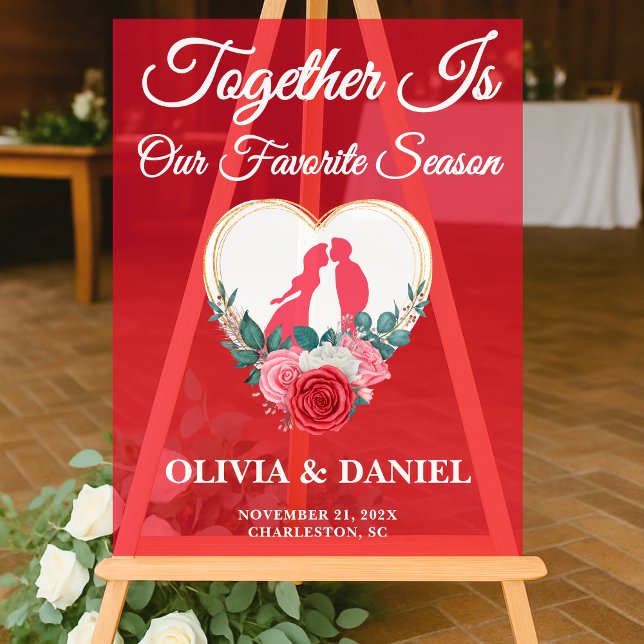  Together is Our Favorite Season | Autumn Wedding Acrylic Sign (Creator Uploaded)