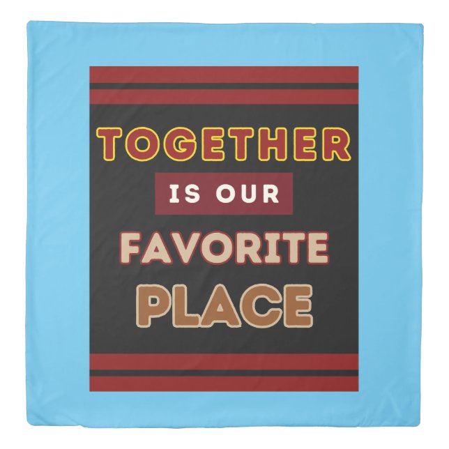 Together is Our Place Couple's Throw Blanket (Front)